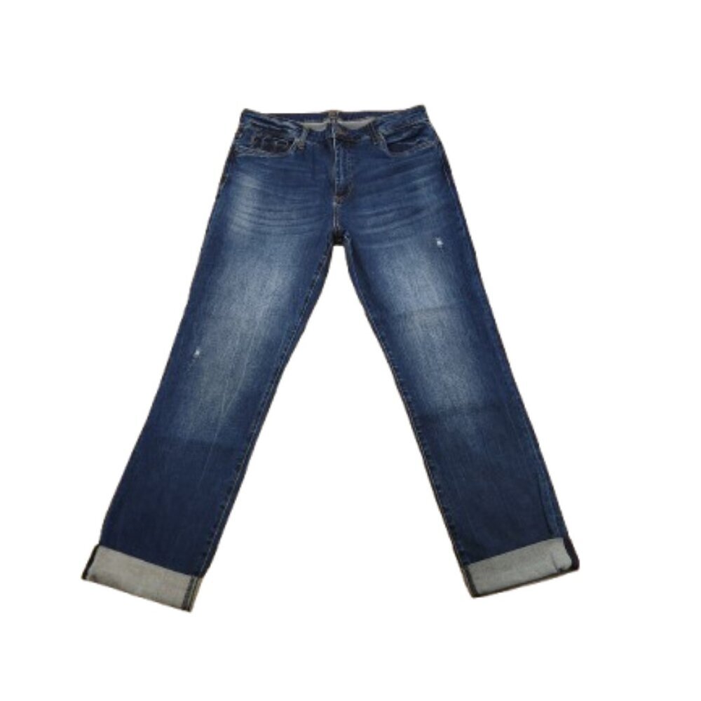 Kut from the Kloth Denim High-Rise Cuffed Boyfriend Jeans  (Size: 12) - Picture 2 of 6